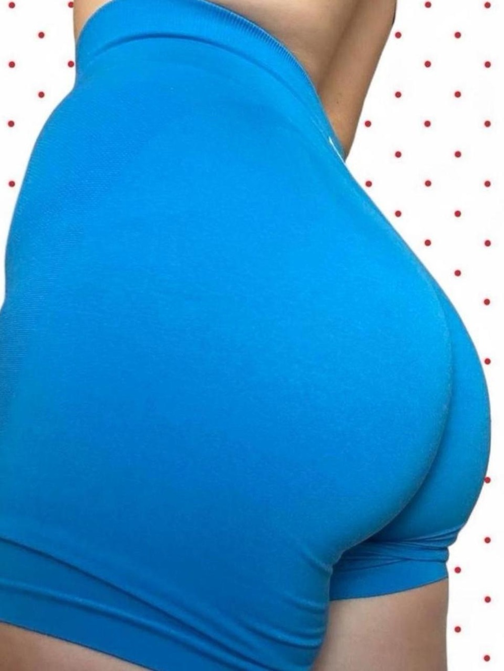 Seamless High-Waist Crop Top - Bright Blue